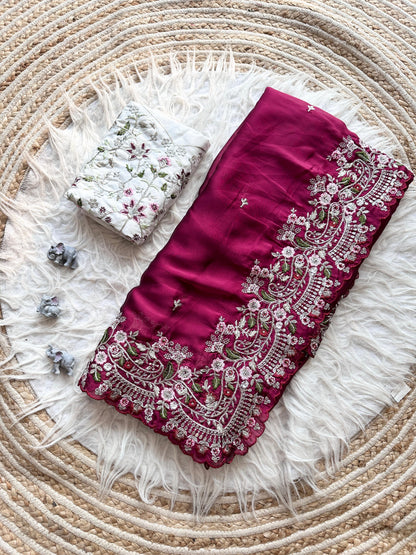 Reba Embroidered Saree