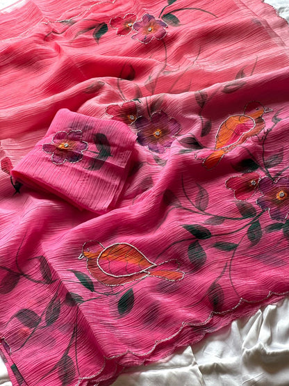 Trina Crushed Saree
