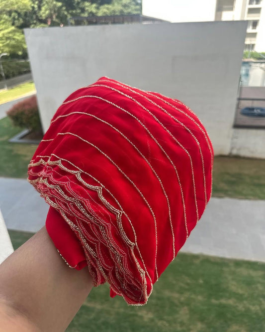 Naveli Red Saree