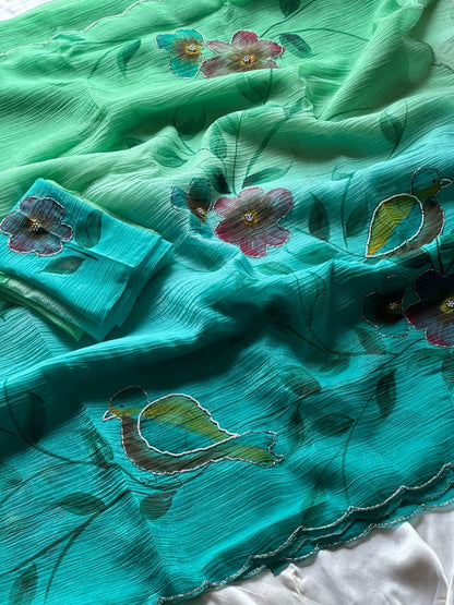 Trina Crushed Saree