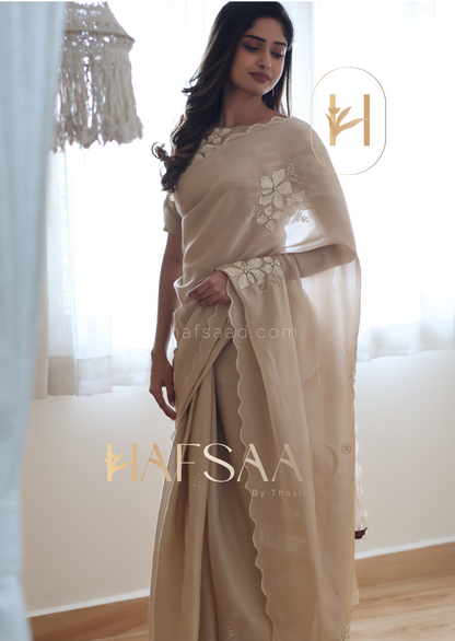 Nina- Handwork satin organza saree
