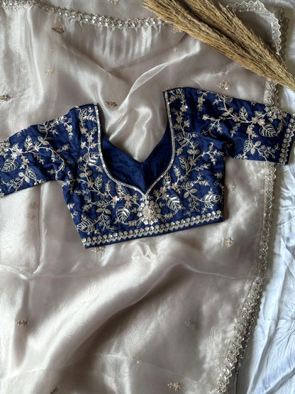 Moon Flower Embellished Saree