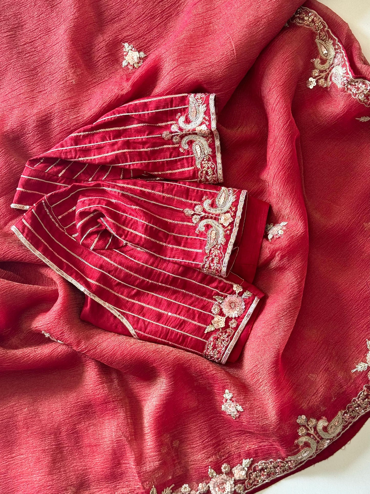 Naveli Red  Saree