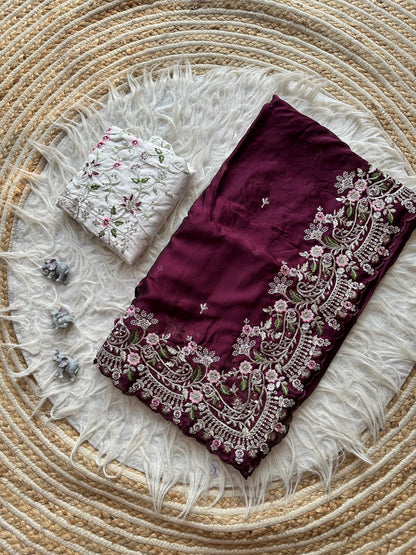 Reba Embroidered Saree