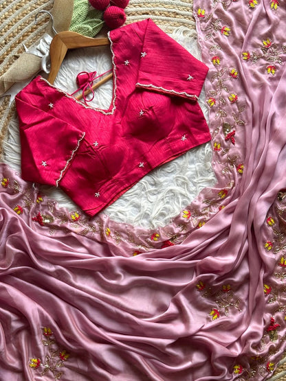 Precious Pink Saree