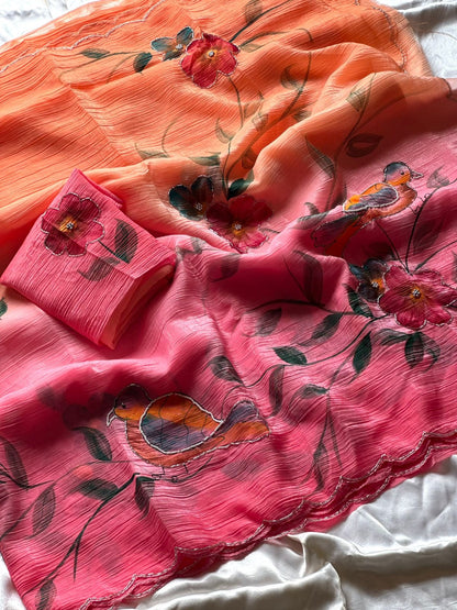 Trina Crushed Saree