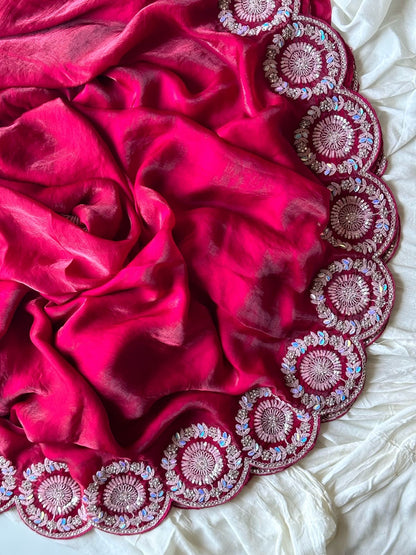 Panchi Safed Saree