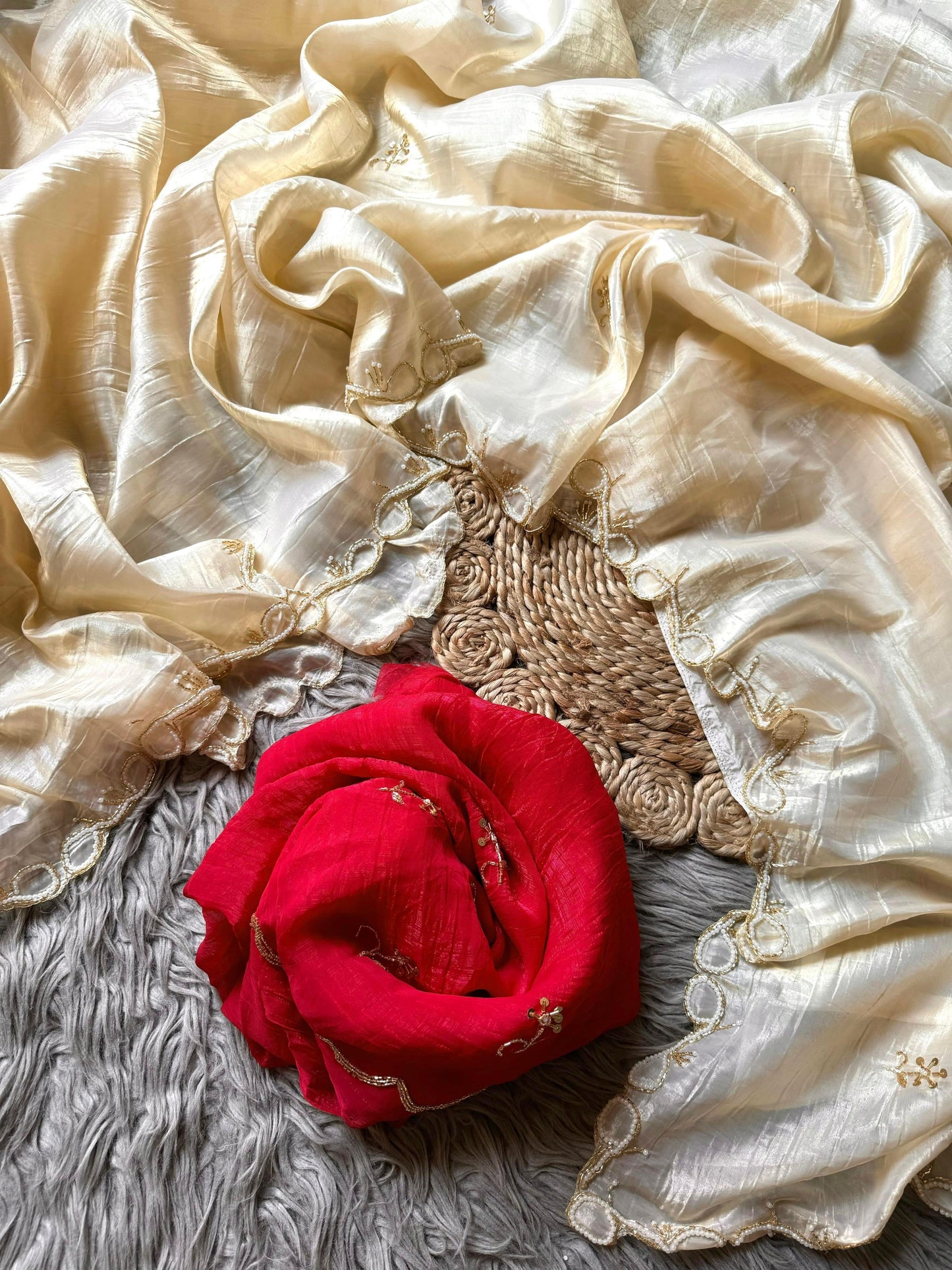 Chanda Ivory Saree