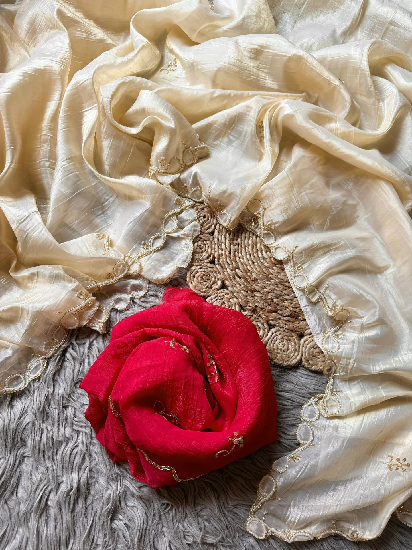 Chanda Ivory Saree