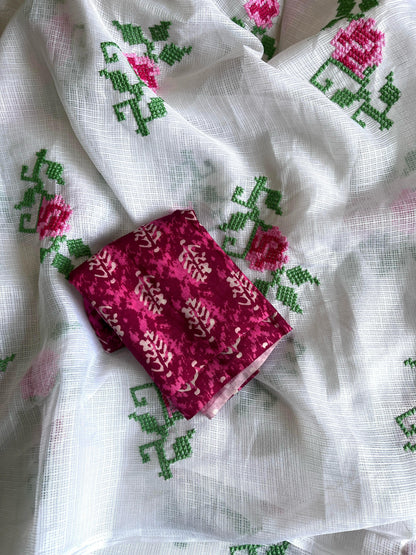 Valentine Tissue Saree