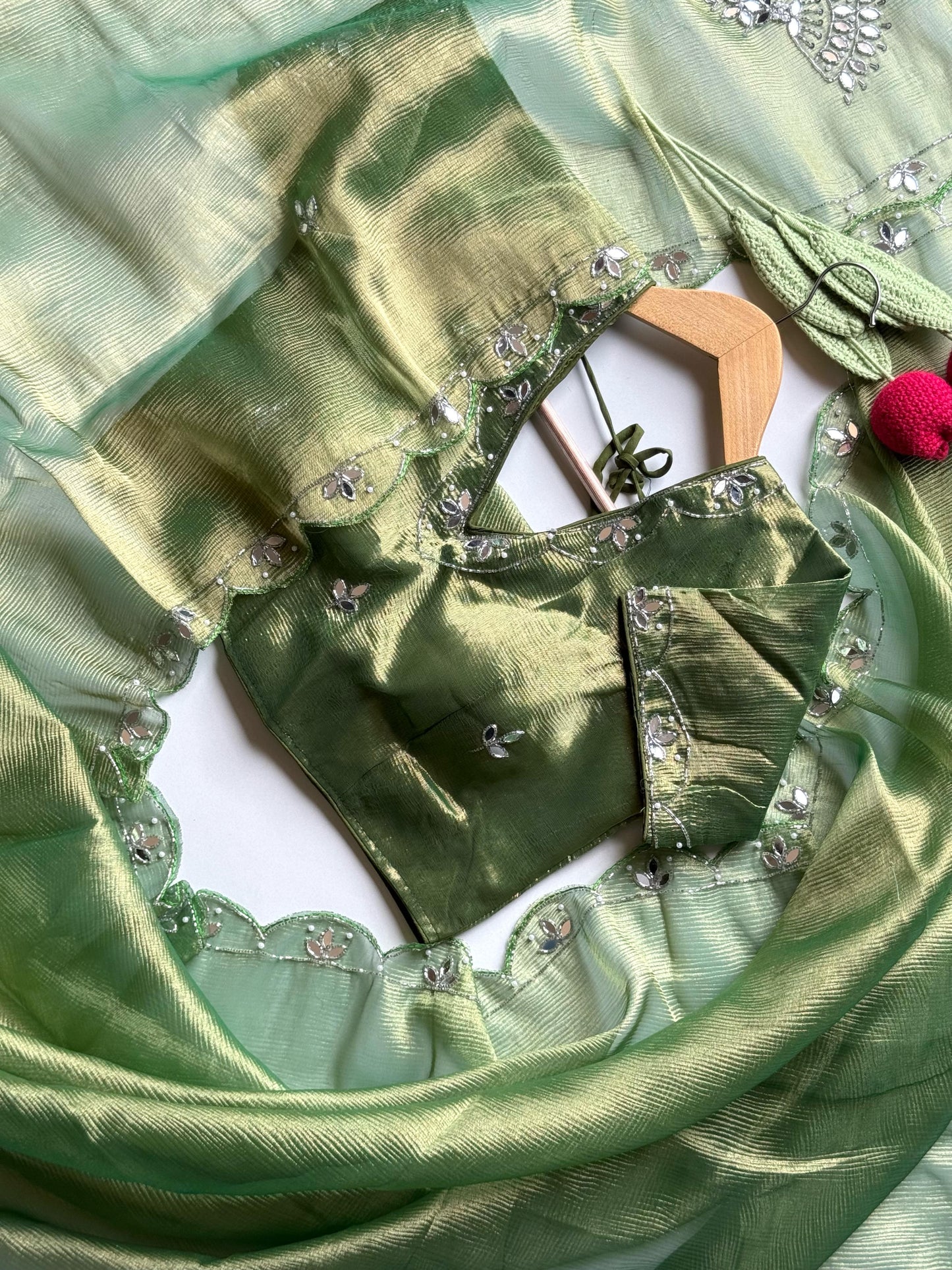 The Regalia Green Saree
