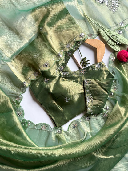 The Regalia Green Saree