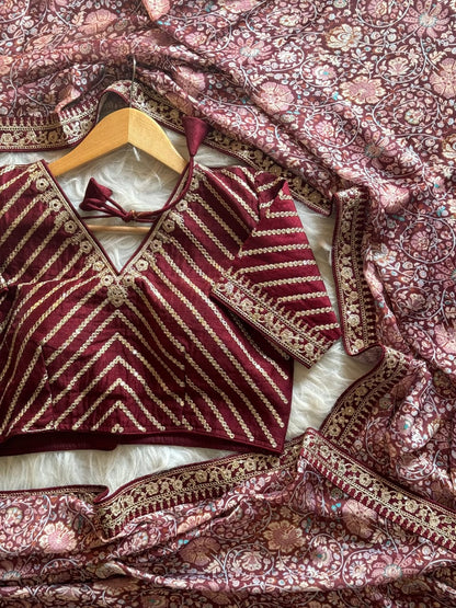 Kalindi Kalamkari Saree
