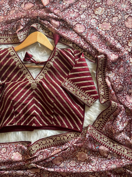 Kalindi Kalamkari Saree