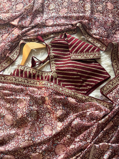 Kalindi Kalamkari Saree