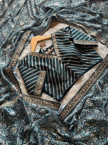 Kalindi Kalamkari Saree