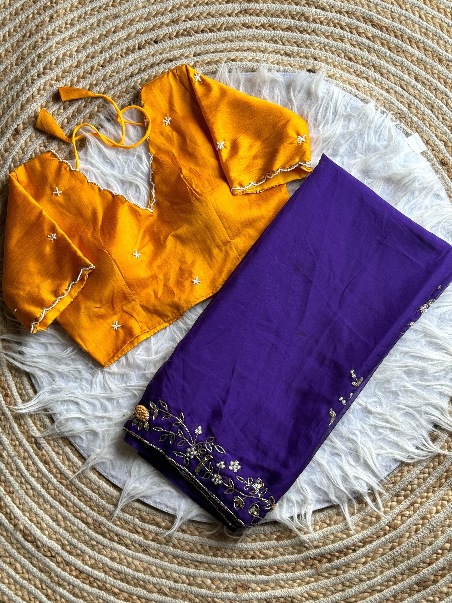 Gold flowers On Purple