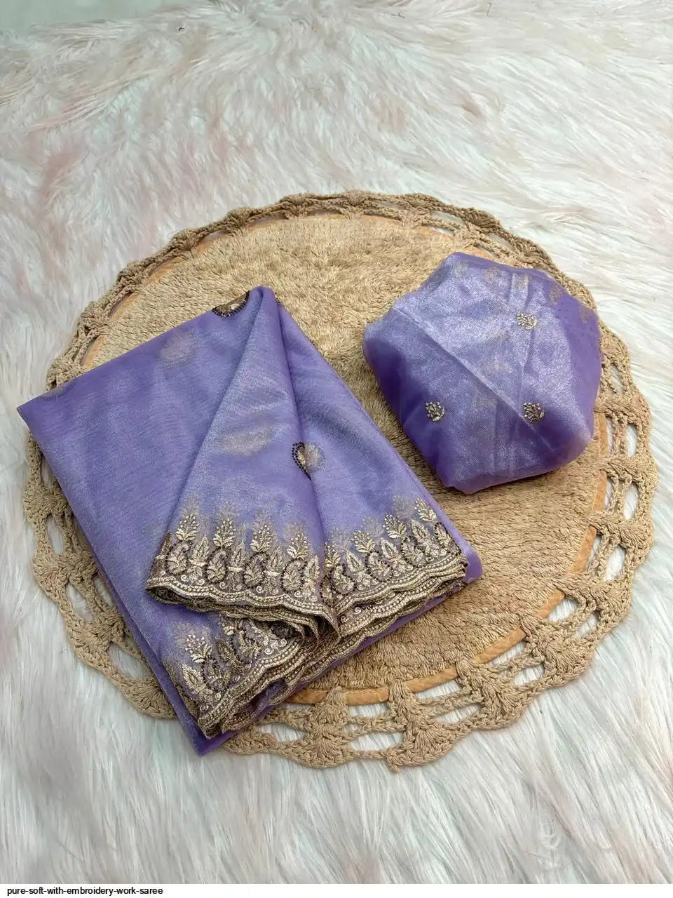 PURE SOFT WITH EMBROIDERY WORK SAREE